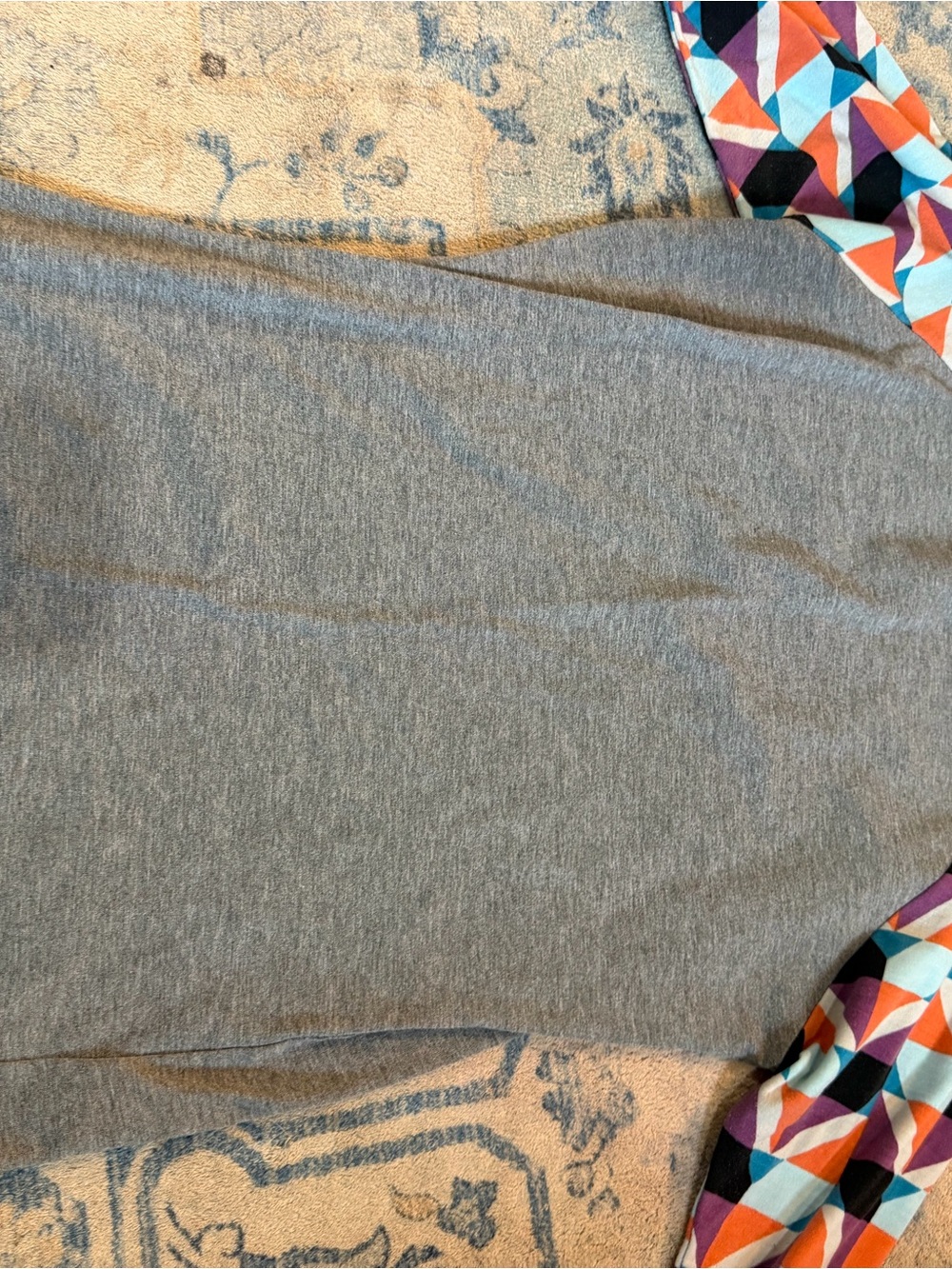 LuLaRoe Gray Midi Knit Straight Skirt